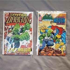 Image Comics, The Savage Dragon lot of 2 by Erik Larsen both issue no. 1 - NM/M